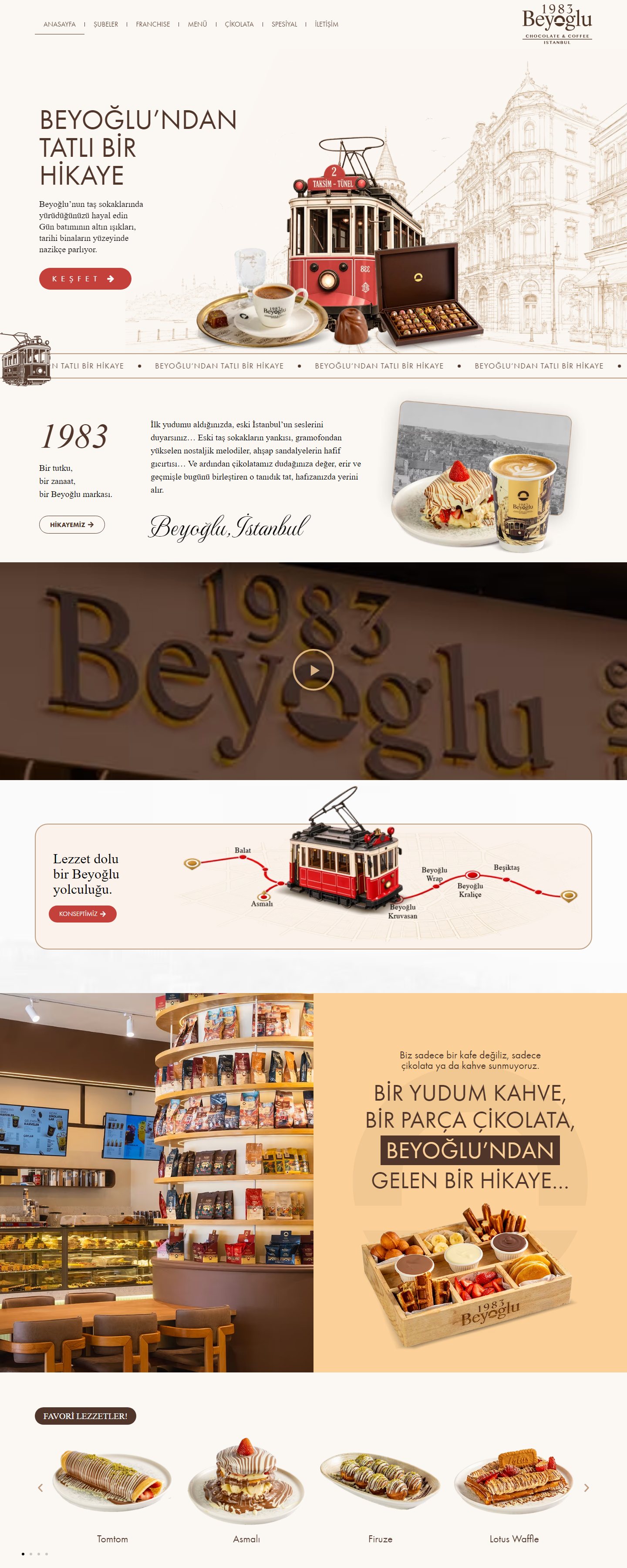 1983beyoglu.com web sitesi bilgisayar görünümü