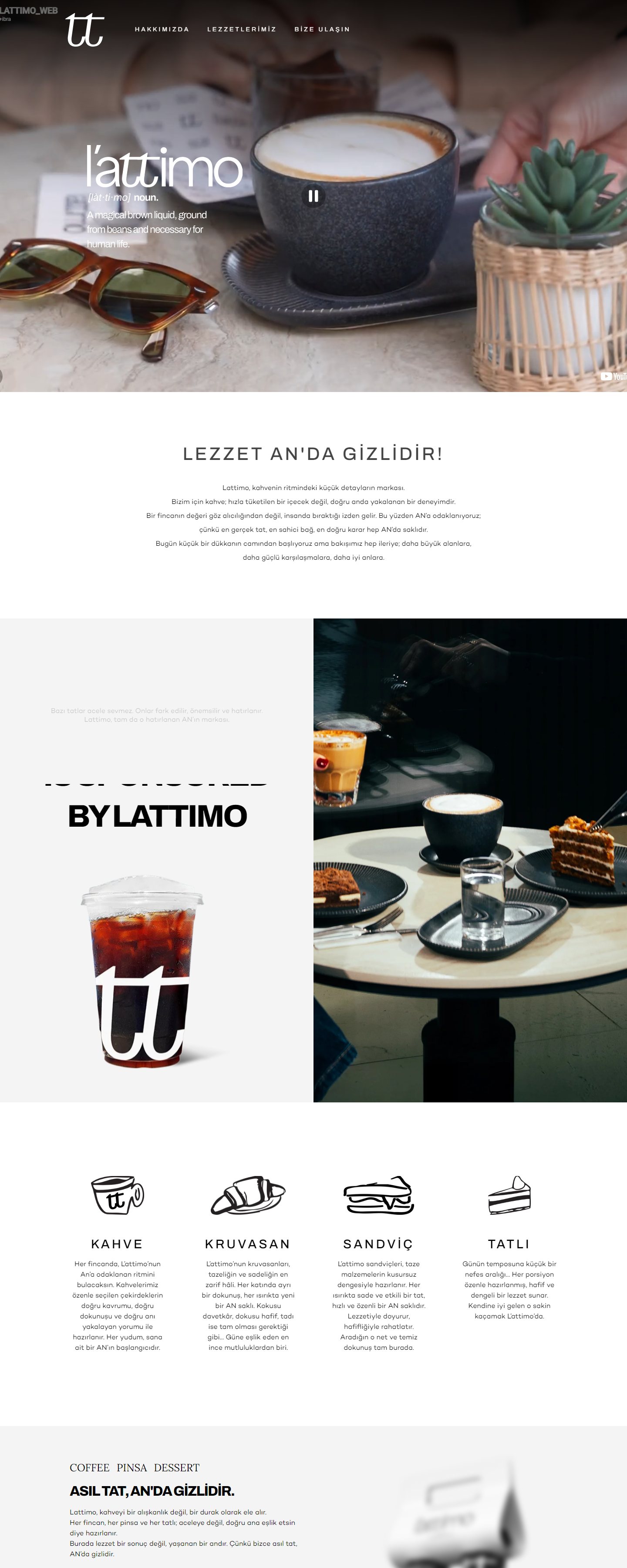 lattimo.tr web sitesi bilgisayar görünümü