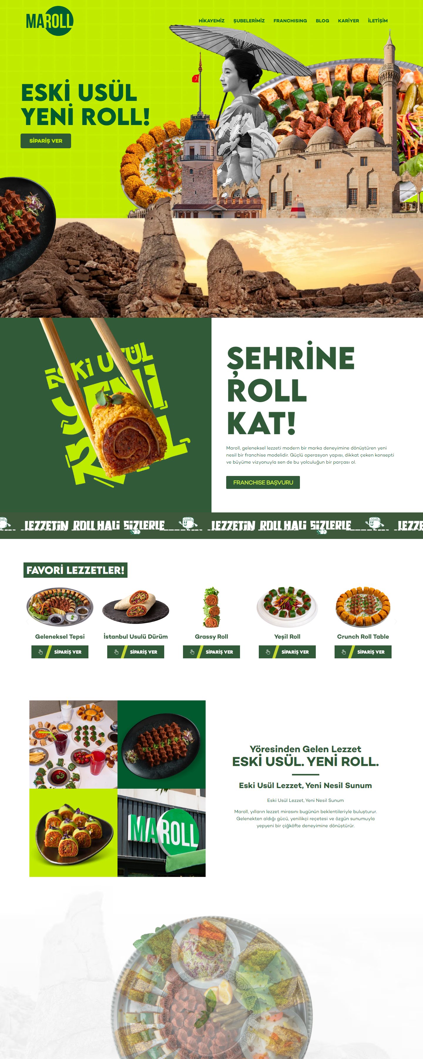 marollcigkofte.com web sitesi bilgisayar görünümü